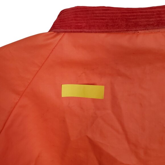 Dur-Abel Size XXL Jacket Waterproof Snap Front Orange Safety Corduroy Collar - Picture 14 of 14
